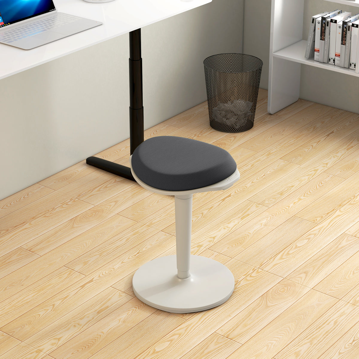 Pendelhocker, ergonomisch, h?henverstellbar, bis 120 kg, 42,5x35,5x56,5-71,5cm, Grau