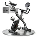 3-In-1 Folding Exercise Bike with Resistance Bands, Bluetooth App, 8-Level Magnetic Resistance, LCD Display, Black