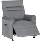Relaxsessel, Fernsehsessel mit Liegefunktion, Lendenheizung, 2 Fernbedienungen, USB-Anschluss, Leisem Motor, Grau