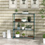 Four-Tier Steel Plant Shelf - Black