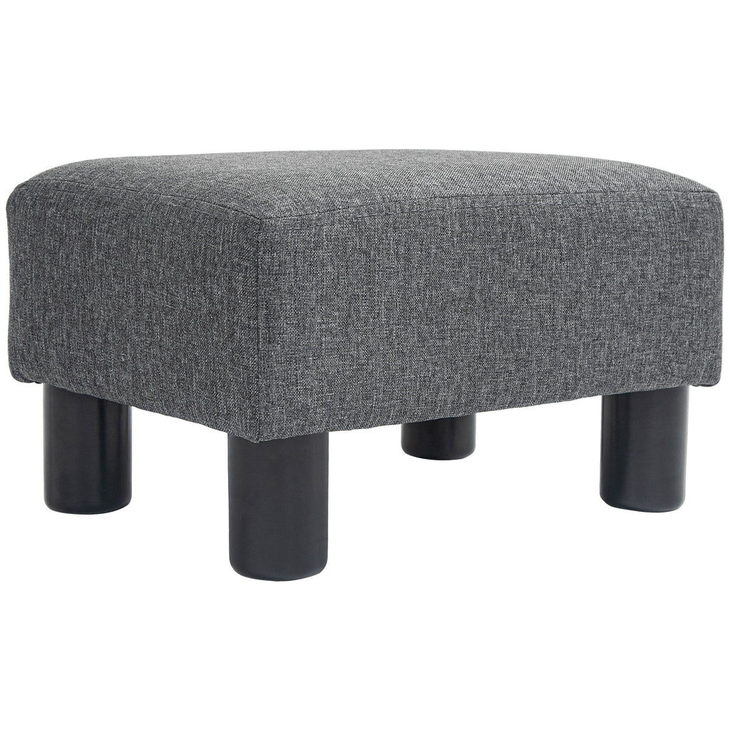 Fu?hocker, Sitzhocker mit leinenartigem Stoffbezug, Schaumstoff-F¨¹llung, Kunststoffbeine, f¨¹r verschiedene R?ume, Grau