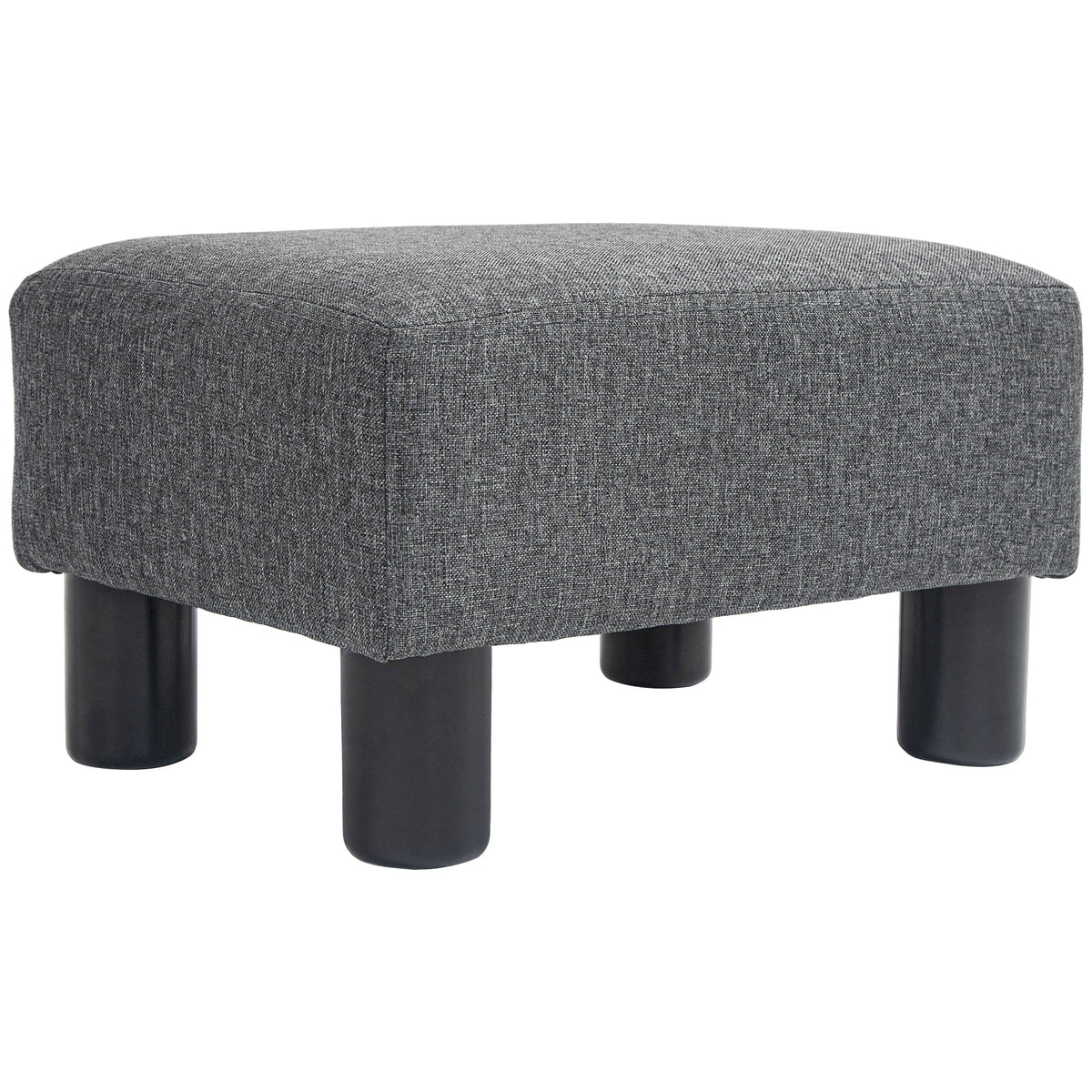 Fu?hocker, Sitzhocker mit leinenartigem Stoffbezug, Schaumstoff-F¨¹llung, Kunststoffbeine, f¨¹r verschiedene R?ume, Grau