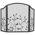 OMCOM Kaminschutzgitter, 3-Teiliger Klappbarer Kaminschutz 122 x 75 cm
