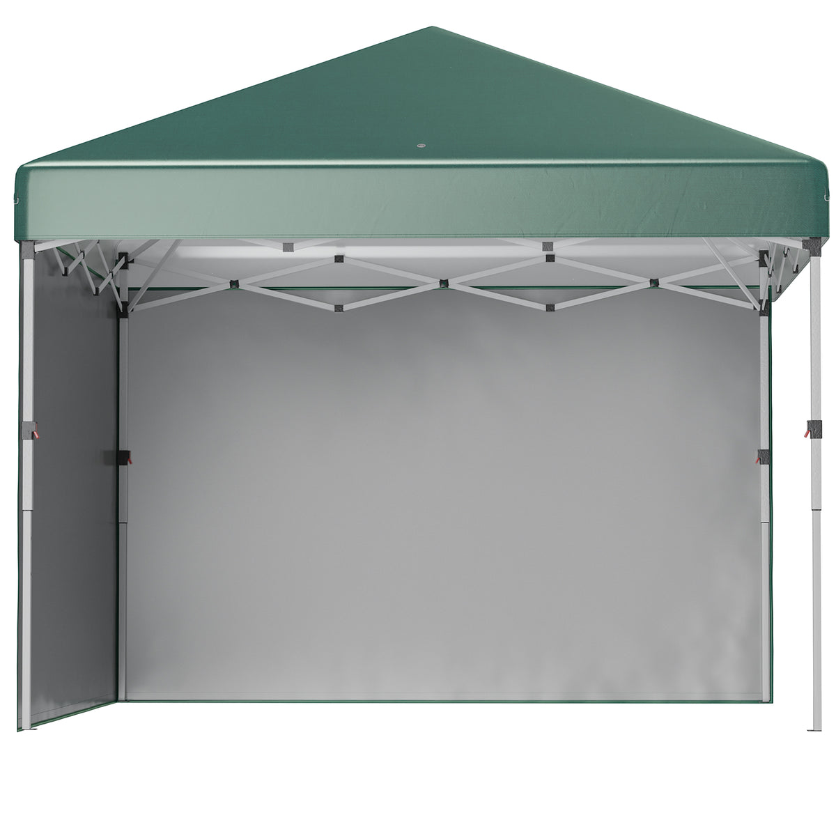 Faltpavillon, 2 Seitenwände, höhenverstellbar, mit Transporttasche, rostfreies Stahlgestell, 3 x 3 m, Grün