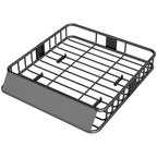 Dachgepäckträger für Autos, Autodach-Korb, 90,7 kg Tragkraft, Dachträger mit Windabweiser, Stahlrohre, Schwarz