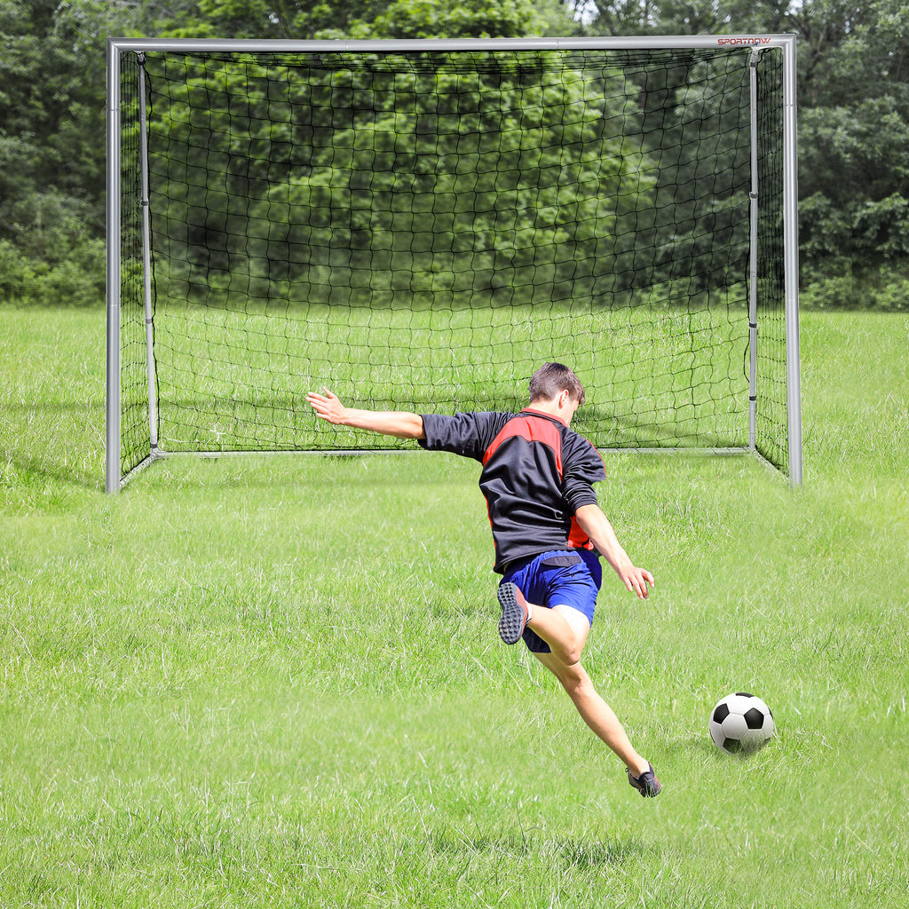 Fußballtor wetterfest, robustes Netz, stabiler Metallrahmen, einfacher Aufbau, 300 x 200 x 120 cm