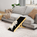 Haustierrampe, verstellbar, 4-stufig, rutschfest, Kiefernholz, faltbar, f¨¹r Hunde bis 15 kg