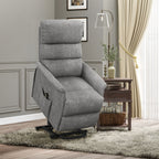 Relaxsessel mit Aufstehhilfe, verstellbare R¨¹ckenlehne/Fu?st¨¹tze, bis 120 kg, 66 x 90 x 96 cm, Grau