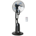 Standventilator, Luftbefeuchter, mit 2,8L Tank, 3 Modi, Fernbedienung, mobil, schwarz, Ø44,5 x 120 cm