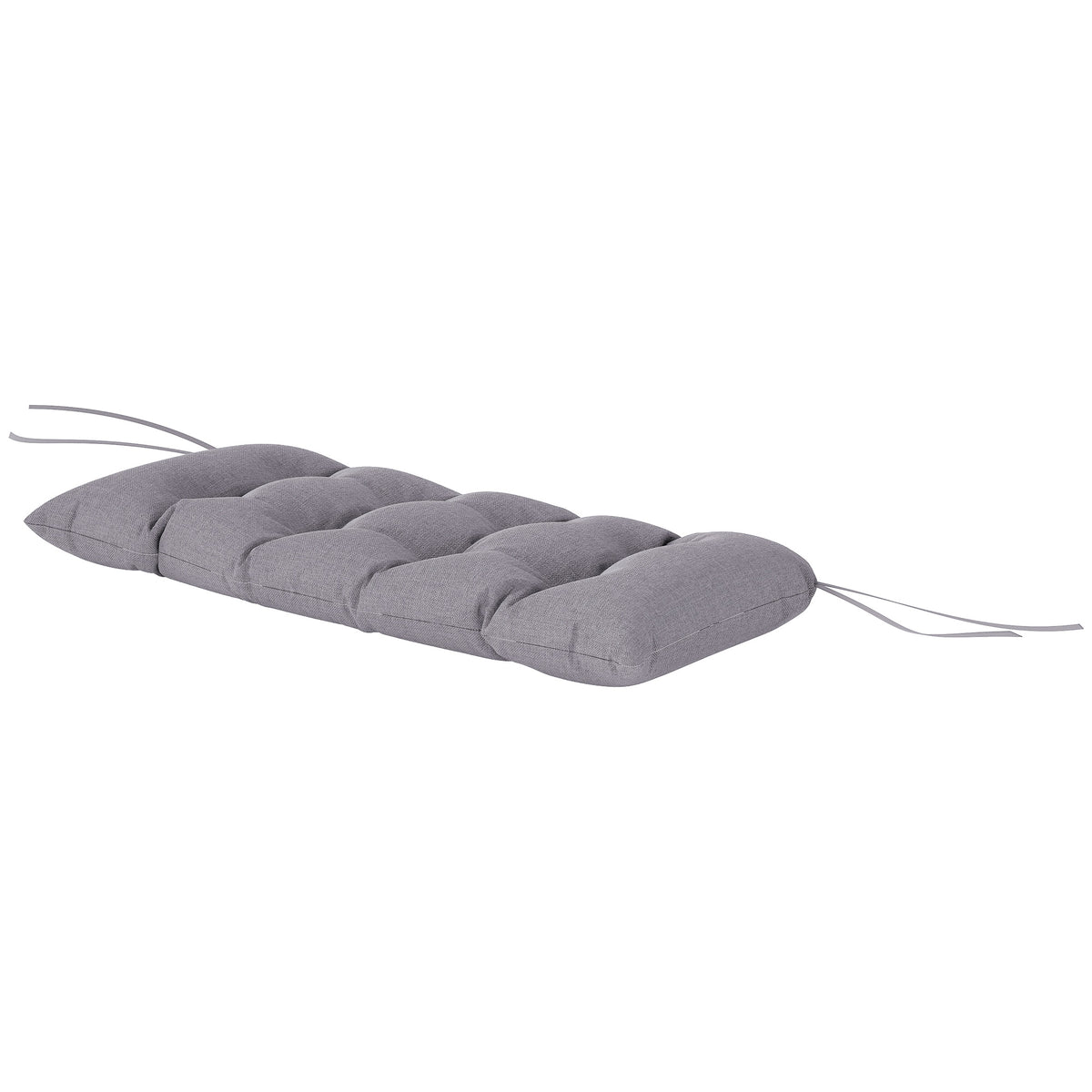 Bankauflage 105 x 46 x 12,5 cm Bankkissen mit B?ndern, Outdoor Sitzkissen f¨¹r Gartenm?bel, Sitzbank, Grau