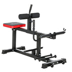 Beintrainings-Bank, Wadenhebemaschine, mit R?dern, Sportequipment f¨¹r Fitness-¨¹bungen zuhause, Stahl, Schwarz