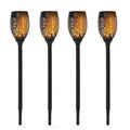  Gartenbeleuchtung 4 Stück Solar LED Warmweiß Gartenstrahler mit Erdspieß Stecker IP44 Wasserdichter Gartenleuchte Solar Gartenlampe für Draußen Garten Rasen, Hof