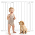 Treppenschutzgitter Absperrgitter ohne Bohren mit automatische Schließung für Kinder Küche Treppe 76-88 x 76 cm Weiß