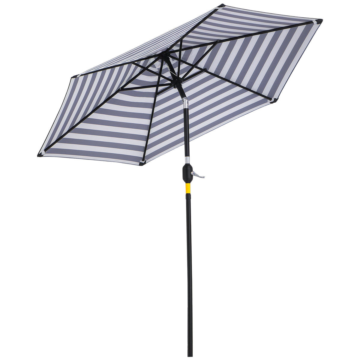 Sonnenschirm Gartenschirm Terrassenschirm Gestell Stahl im Freien Blauer Streifen Ø230 x 216 cm