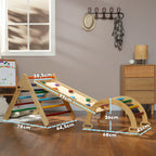 5-in-1 Toddler Climbing Frame with Ramp, Arch, for 18-48 Months, Multicoloured