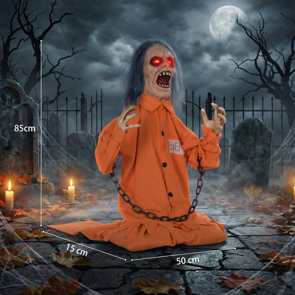 Gefangenen-Geist, Helloweendeko, gruselige Laute, rote Augen, beweglich, Orange