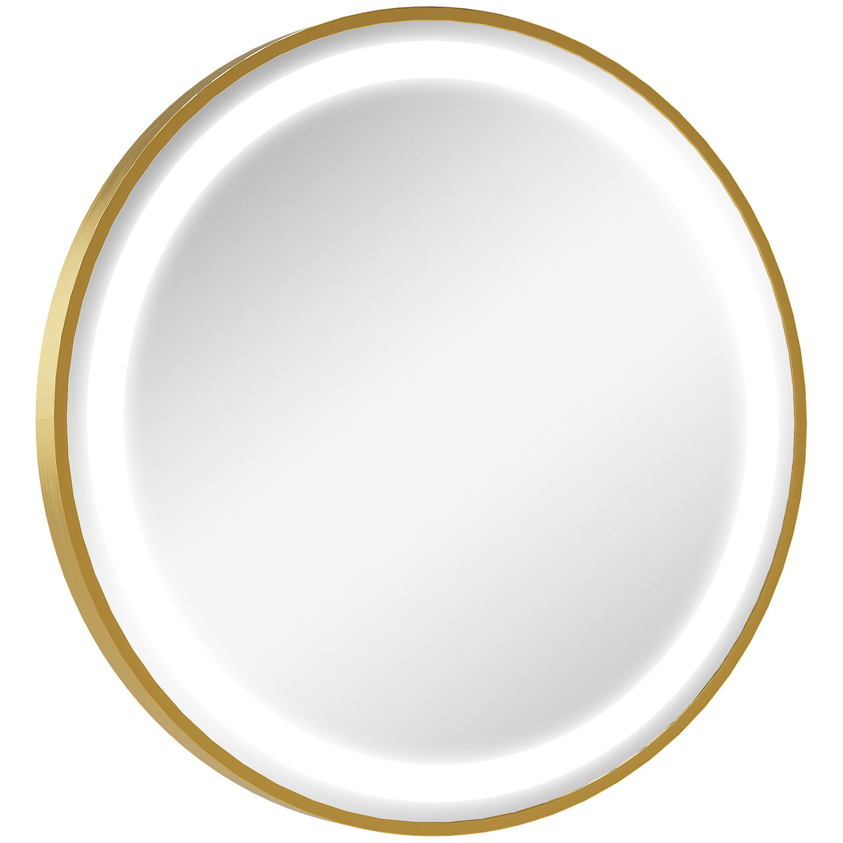 Round LED Bathroom Mirror, Dimmable Lighted Wall Mount Mirror with 3 Colours, Time Display, Memory Function, Hardwired