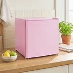 Tischgefrierschrank mit 35 Liter Kapazität, kleiner Gefrierschrank mit umkehrbarer Tür, Rosa