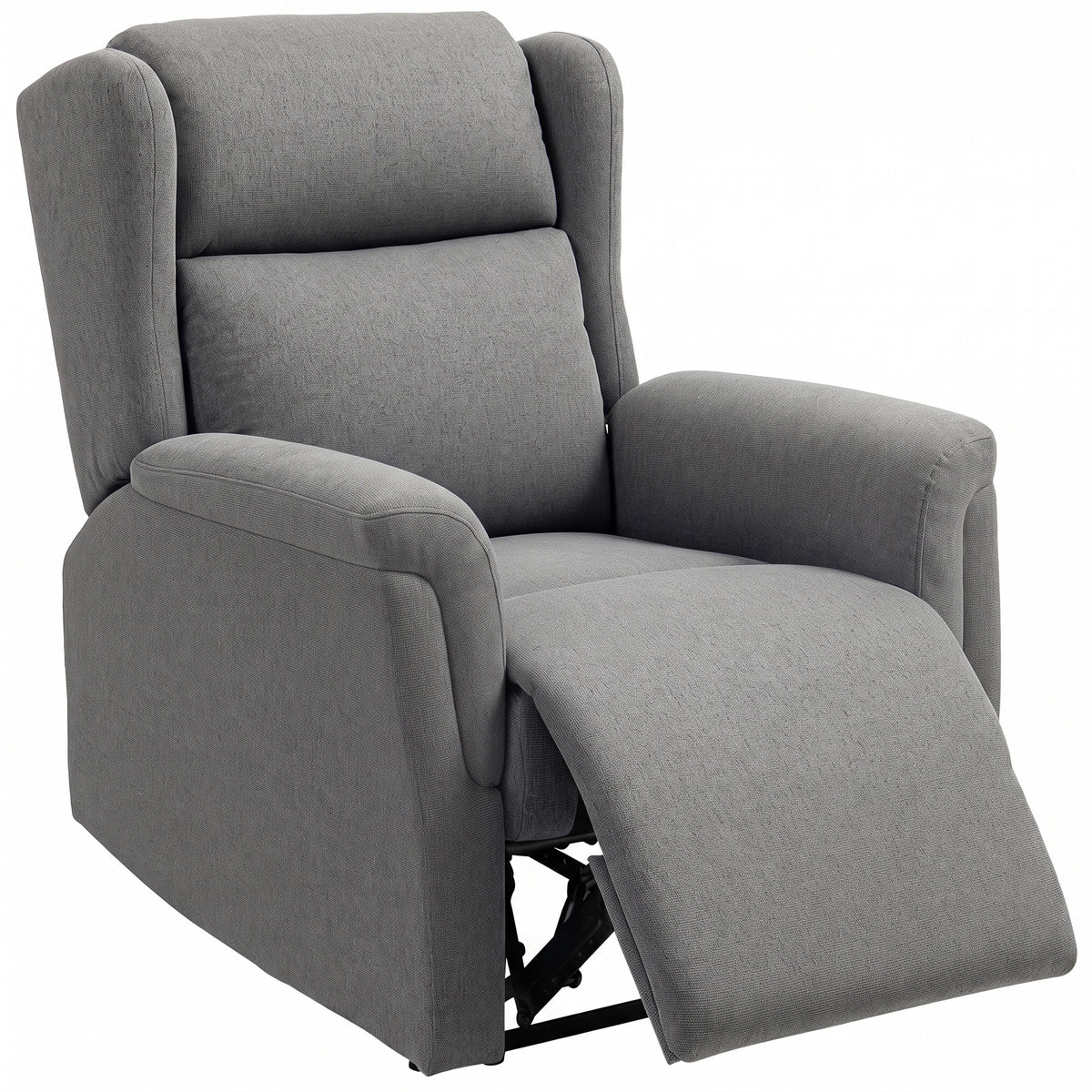 Relaxsessel, Verstellbarer Polstersessel mit Fußstütze, 160° neigbar, Leinenoptik, schneller Aufbau, Dunkelgrau