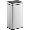 Sensor Mülleimer 50L Edelstahl Automatischer Mülleimer mit Soft-Close-Deckel Bewegungssensor 35,5 x 26 x 67 cm Silber