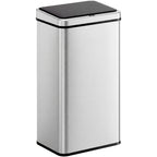 Sensor Mülleimer 50L Edelstahl Automatischer Mülleimer mit Soft-Close-Deckel Bewegungssensor 35,5 x 26 x 67 cm Silber
