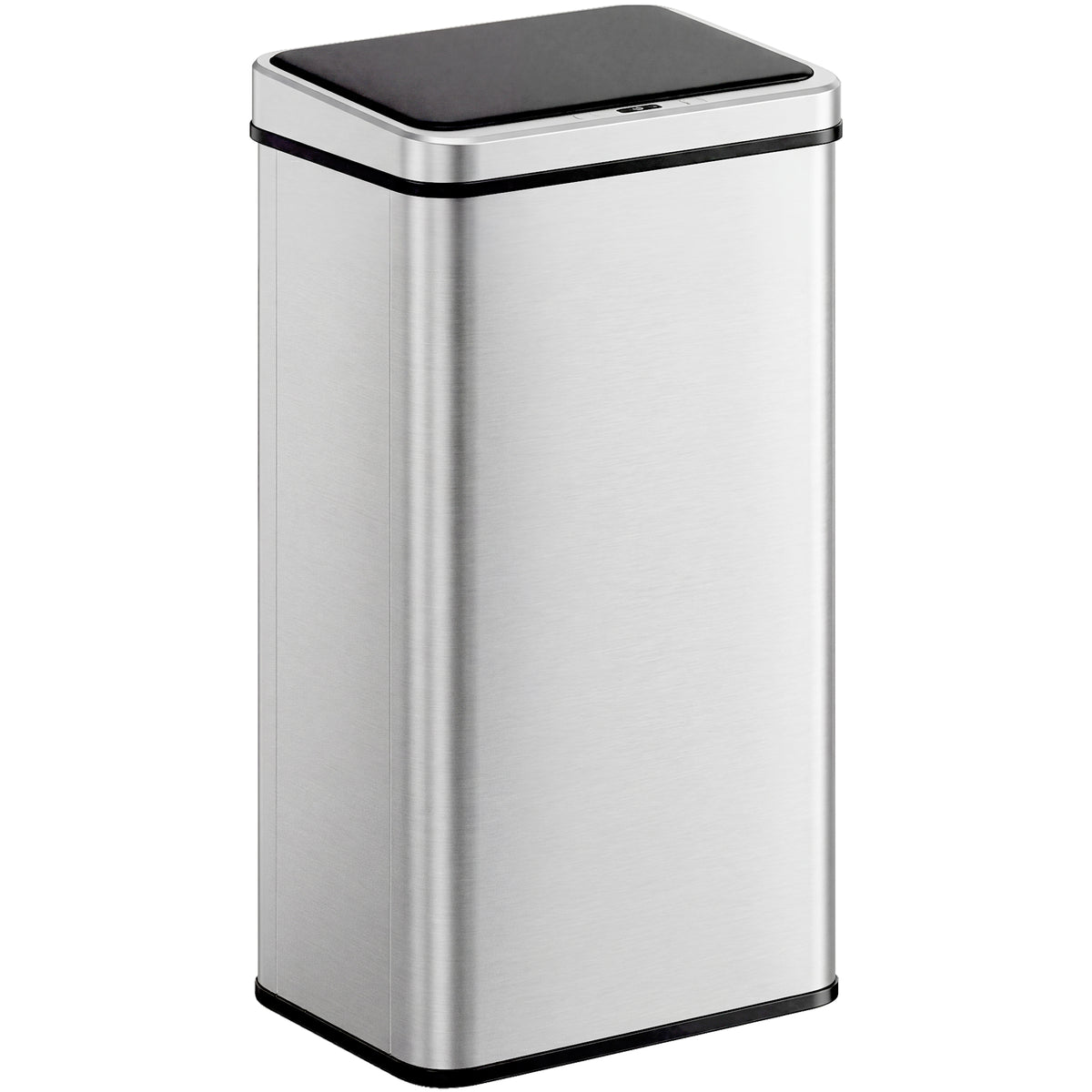 Sensor Mülleimer 50L Edelstahl Automatischer Mülleimer mit Soft-Close-Deckel Bewegungssensor 35,5 x 26 x 67 cm Silber