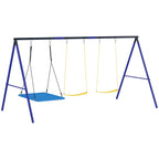 Schaukelset f¨¹r 3 Kinder, 120 kg Belastbarkeit, Outdoor-Schaukeln, Bunt