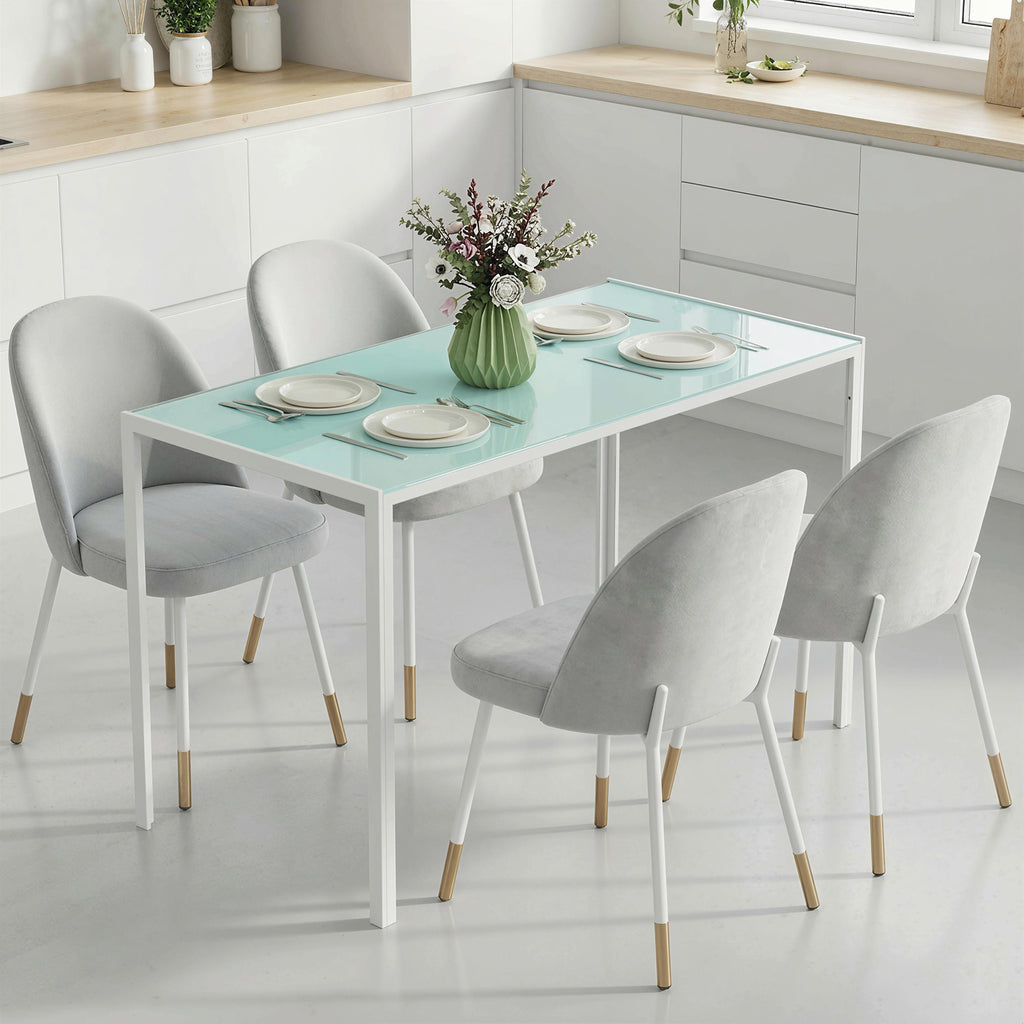 Esstisch Küchentisch großer Tisch, modernes Design, 120 cm x 60 cm x 75 cm, Weiß