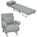 Schlafsessel, Polstersessel, zum G?stebett umwandelbar, ergonomisch, Hellgrau