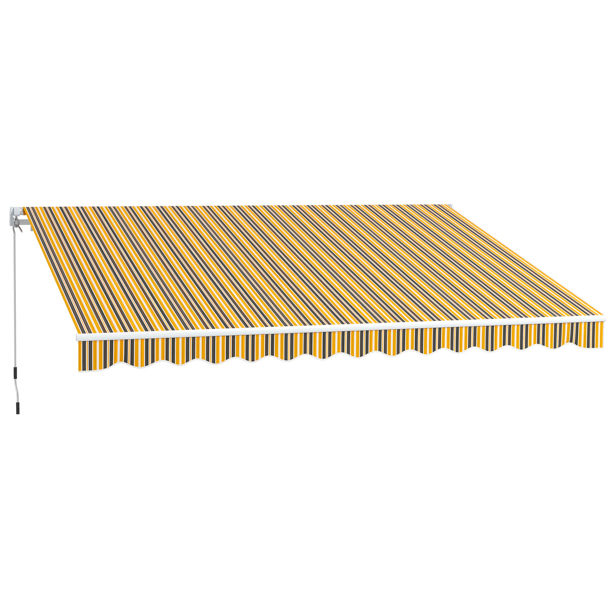 Markise Sonnenschutz Sonnendach, 3, 5 m x 2,5 m, Gelb + Grau
