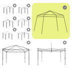 Pavillon-Ersatzdach, Ersatzplane für 3 x 3 m Gartenpavillon, Gartenzeltdach-Ersatz, UPF50+, Oxford-Stoff, Dunkelgrau