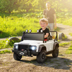 Kinder-Elektroauto, 12V Batterie-Betrieb, Fernbedienung, Musik-Funktion, Hupe, LED-Lichter, Wei?