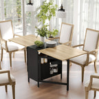 Klapptisch Esstisch Beistelltisch Eiche Metallrahmen Küche Wohnzimmer Dunkelholzfarbe+Schwarz