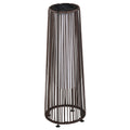 Garden Rattan Lamp, 61 cm Tall Solar Rattan Floor Lamp, Solar Garden Light with Auto On/Off LED Light, IP44 Waterproof for Outdoor, Porch, Pathway, Terrace, Brown
