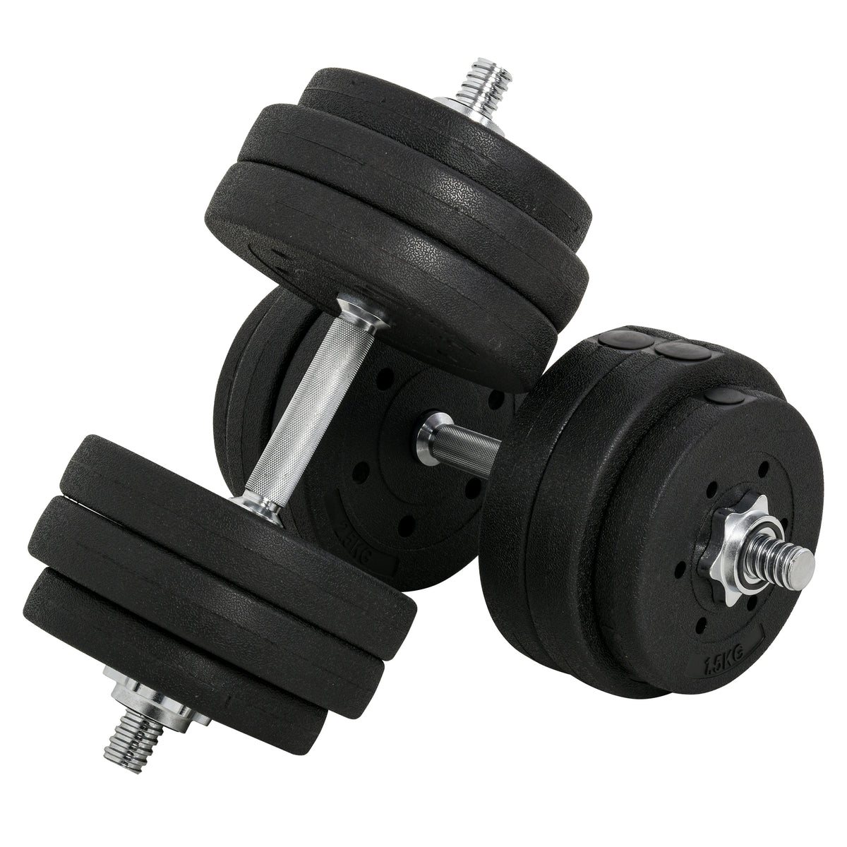 Kurzhantel Set 30KG Hantelset mit Hantelscheiben f¨¹r Zuhause B¨¹ro Fitnessstudio Stahl Kunstleder Schwarz Krafttraining