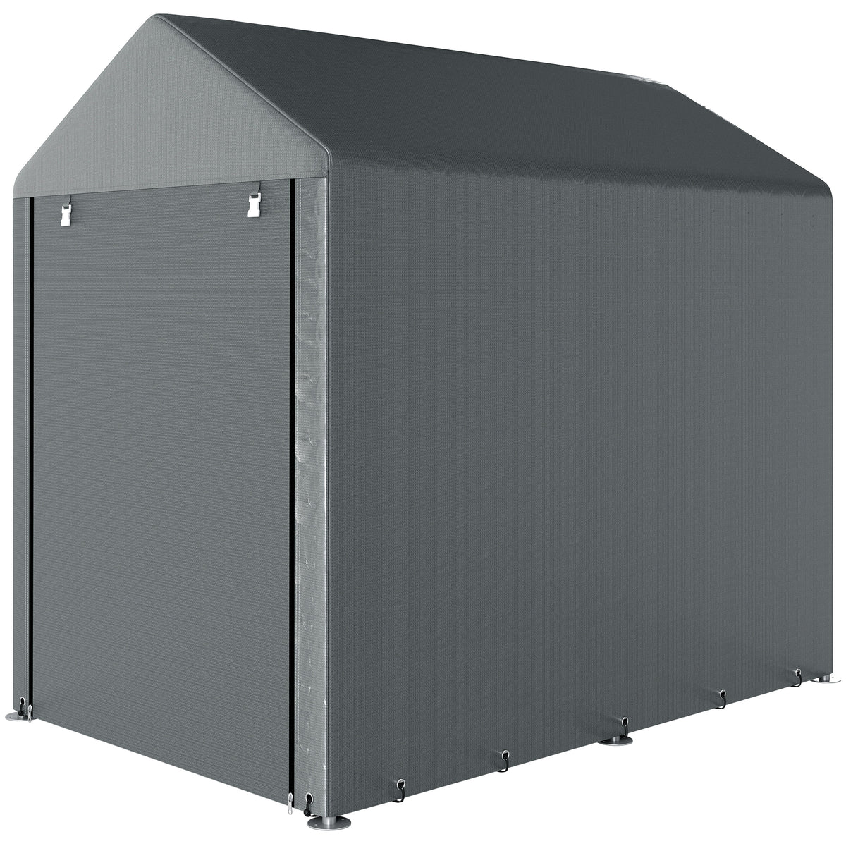 179 x 120cm Temporary Garden Shed, with Accessories - Dark Grey