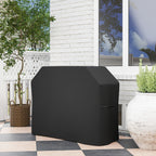 147 x 61cm Plastic Coated Protective Grill Cover - Black