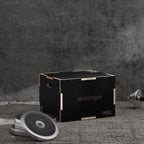 Multi-Faceted Jump Box, Wooden Step Up Box, for Home, Gym, Exercise, 41/51/61cm - Black