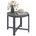 Beistelltisch Gartentisch Rund wetterfest Aluminium Balkontisch mit Marmoroptik Grau