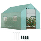 Polyethylene Walk-in Polytunnel Greenhouse, 2 x 3(m), Green