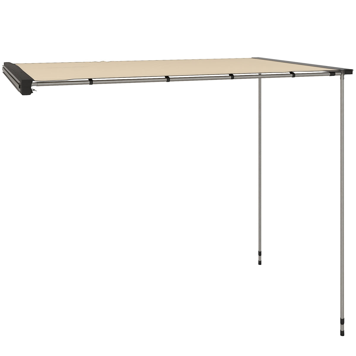 Autozelt Autodachzelt Dachzelt, wetterbeständig, 160 x 250 x 125-225 cm, Khaki