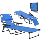 Sonnenliege Gartenliegen Relaxliege, klappbar, wetterbest?ndig, 194 cm x 72 cm x 31 cm, Schwarz + Dunkelblau