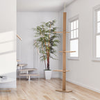 260cm Floor To Ceiling Cat Tree for Indoor Cats w/ Three Platforms Activity Centre - Brown