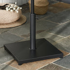 ¦µ35/38/48MM 18KG Steel Square Parasol Stand Base w/ Adjustable Knob Umbrella Stand Garden Patio Outdoor Home, Black