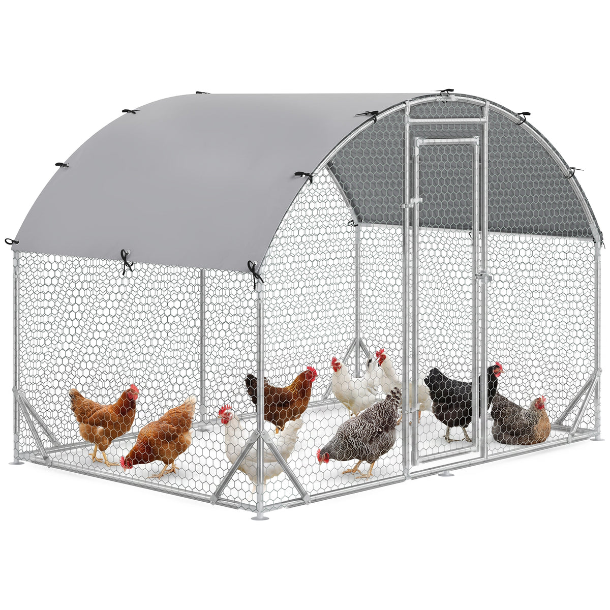 Gehege für Kleintiere, Outdoor-Freilaufgehege für Hühner, Kaninchen, Enten, stabile Konstruktion, Stahl und Oxford-Stoff