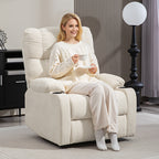 Relaxsessel mit Fu?st¨¹tze, Liegesessel, drehbar, bis 150 kg, Stahlrahmen, 88x96x108cm, Beige