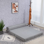 Klappsessel mit Bettfunktion, G?stebett, faltbar, bis 250 kg, 138x80x50 cm, Grau
