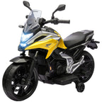 Elektro-Kindermotorrad, Honda, 3 km/h, Musik & Licht, 3-6 Jahre, bis 30 kg, Gelb