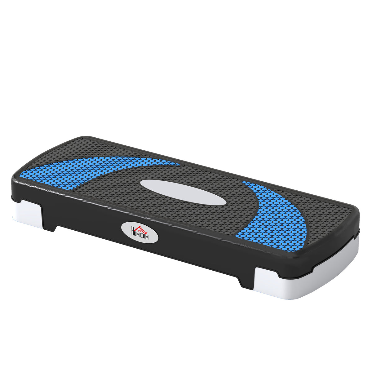 Aerobic-Stepper 3-stufig höhenverstellbar 80 x 31 x 20 cm Schwarz+Hellblau+Grau