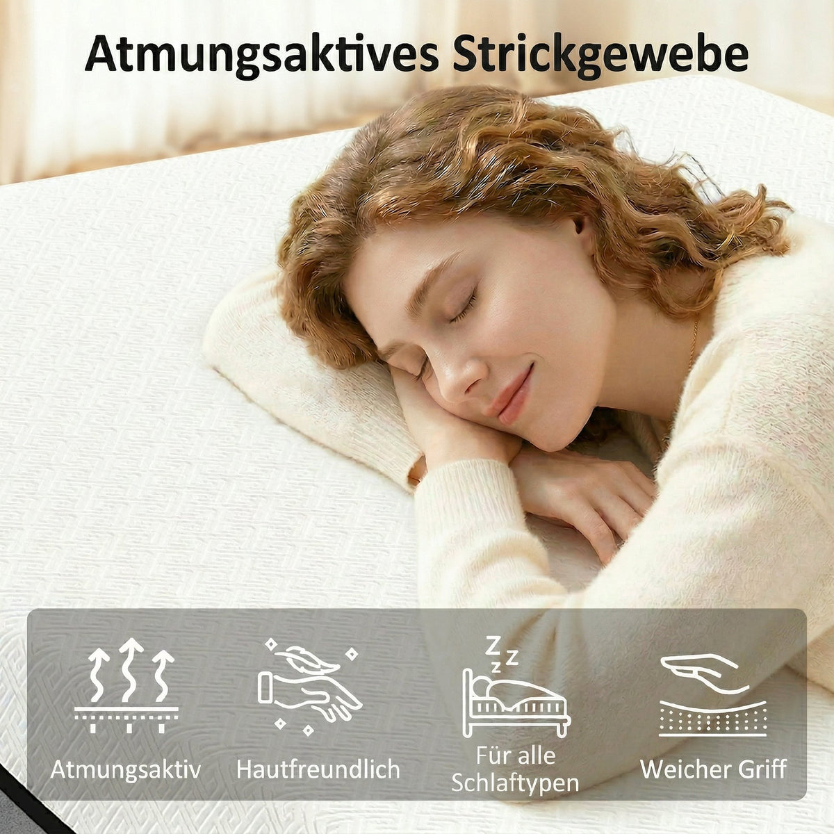 Matratze Taschenfederkernmatratze mit Memory-Schaumstoff grünem Tee H3 Härtegrad Oeko-TEX & CertiPUR 200x90x20 cm Grau